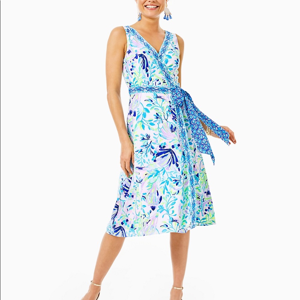Lilly Pulitzer Shaylee Stretch Midi Wrap Dress
